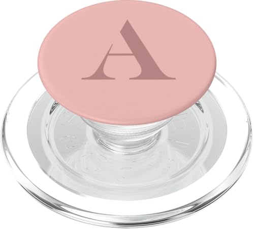 Buchstabe A Monogramm Name Initiale A Pink Braun Geschenk für Sie PopSockets PopGrip für MagSafe von Yukon Bays