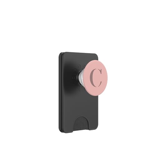 Buchstabe C Monogramm Name Initiale C Rosa Braun Geschenk für Sie PopSockets PopWallet für MagSafe von Yukon Bays