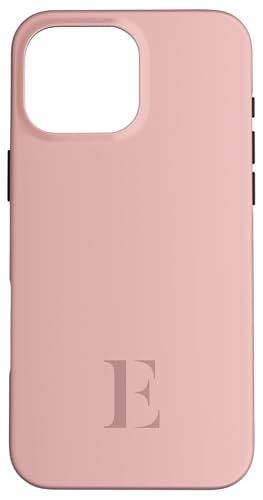 Hülle für iPhone 16 Pro Max Buchstabe E Monogramm Name Initiale E Rosa Braun Geschenk für Sie von Yukon Bays