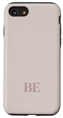 Hülle für iPhone SE (2020) / 7 / 8 Initialen BE Name Monogramm B E Brief Cover Beige TanTough von Yukon Bays