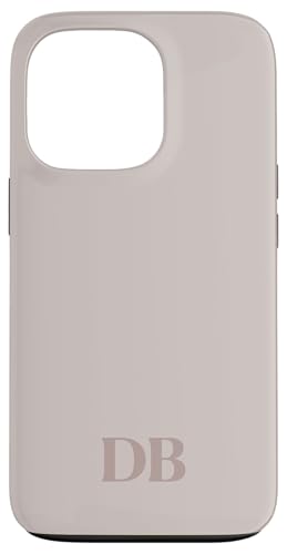 Initialen DB Name Monogramm D B Letter Lite Beige Ivory Tough Hülle für iPhone 13 Pro von Yukon Bays