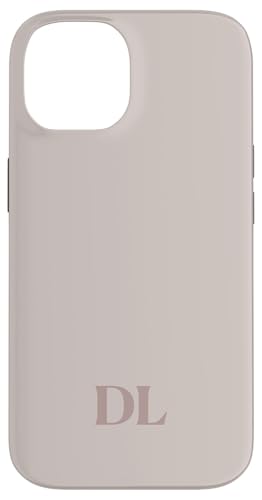 Initialen DL Name Monogramm D L Letter Lite Beige Ivory Tough Hülle für iPhone 14 von Yukon Bays