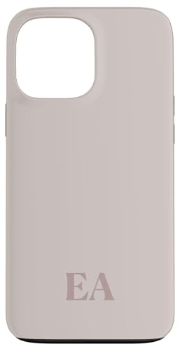 Initialen EA Name Monogramm E A Letter Lite Beige Ivory Tough Hülle für iPhone 13 Pro Max von Yukon Bays