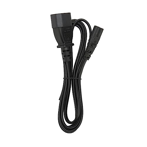 IEC320 C14 auf C7-Kabel, 1,8 M Langes Stecker-auf-Buchse-Netzteilkabel, für LCD-, Laptop, Netzteil, Schreibtischlampe, Lautsprecher, Drucker, Digitalkamera von Yunir