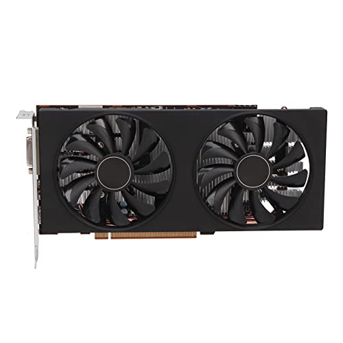 Yunir RX5500 XT Gaming-Grafikkarte, 8G GDDR6 256-Bit-Speicher 2000 MHz GPU, 7680 X 4320 Auflösung, Dual-Cooling-Desktop-Grafikkarte mit Schnittstelle DP HD DVI von Yunir