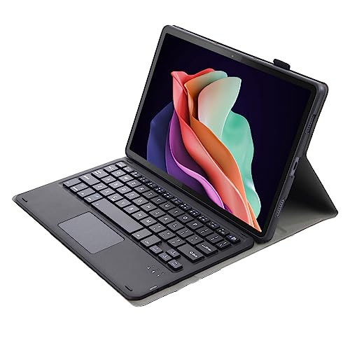 Yunir Tablet-Tastatur, Präzise Aussparung, Kabellose Tastatur mit Magnetischer Hülle, Stifthalter, Moderner Stil, Vollständiger Schutz für Tab P11 2. Generation Pad Plus 2023 (Black) von Yunir