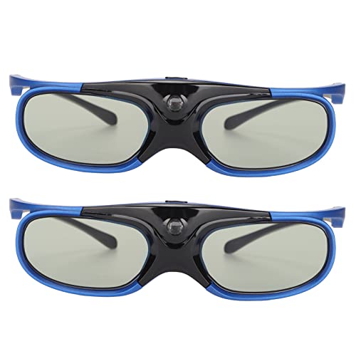 2er-Pack DLP Link 3D-Brillen, Wiederaufladbare Active Shutter-Brillen, 144 Hz, für Alle DLP Link 3D-Projektoren von Yunseity