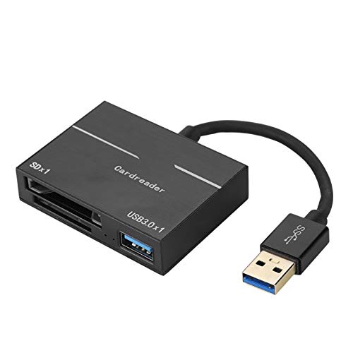 Yunseity XQD-Kartenleser, Tragbarer USB 3.0 XQD/TF(HC) SD-Speicherkartenleser-Adapter, mit USB 3.0-Anschluss, für G-Serie, für Windows/OS-System von Yunseity