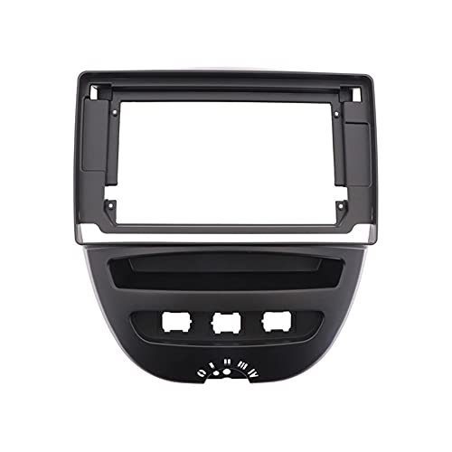 Yurefax 9 Zoll 2 Din Autoradio Blende Blende Dash Kit DVD Radio Panel Stereo Abdeckung Aygo, for Citroen, C1, for Peugeot, 107 2005-2014 Radio-Stereo-Blendenrahmen(9 Inch) von Yurefax