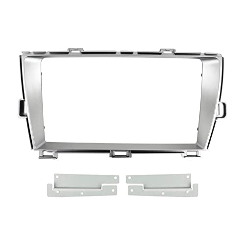 Yurefax LHD 9-Zoll-Autoradio-Blende, Stereo-Panel, Audio-Refit-Installation, Surround-Zierrahmen, Armaturenbrett-Set, Armaturenbrett-Abdeckung, for Toyota, Prius 2010 Radio-Stereo-Blendenrahmen(RHD Si von Yurefax