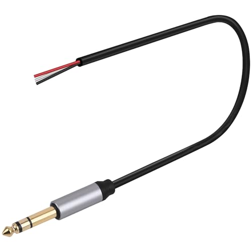 Ywmsfl 1/4 Stecker Zum Lautsprecher Kabel Stereo Kabel Auf 6 35 Mm Männlicher Adapterersatz Offenes Ende 30 Cm 12 Zoll von Ywmsfl