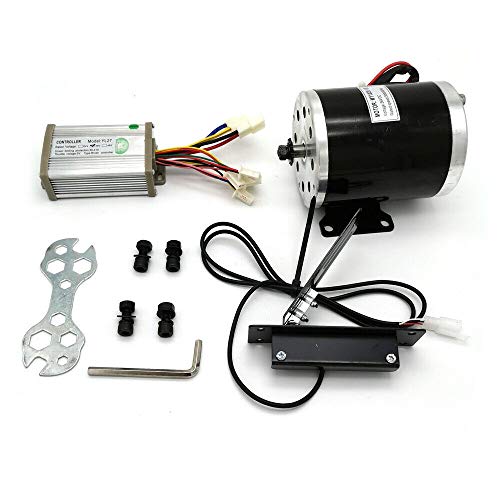 800W Bürstenmotor, 36V Elektrofahrrad DC Bürstenmotor Umbausatz, mit Steuergerät+Pedal, 2800 U/min Brush Motor, Für Gokart Elektrofahrrad von YyanLAK