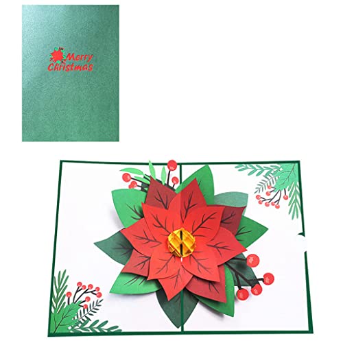 Yzdysg 3D For Poinsettia Flower Greeting Card Handmade Envelope For Christmas von Yzdysg