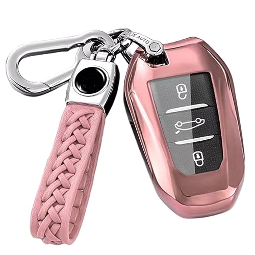 Z.MYUKI 【5 Farben】 Astra L GS Hybrid Schlüsselhülle mit Schlüsselanhänger für Opel Astra L 2021-2023 2024 Zubehör Key Cover (Rosa) von Z.MYUKI