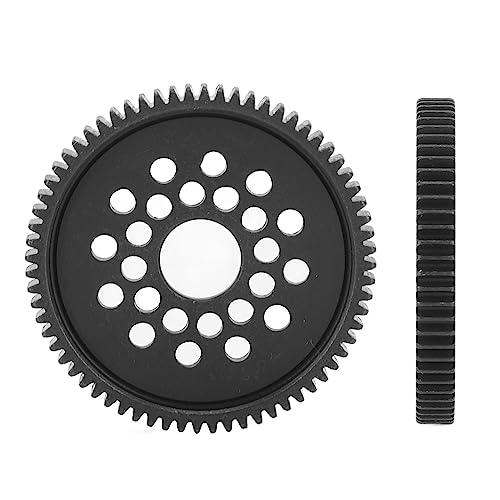 Hochgeschwindigkeits-Stirnradgetriebe, 68 Zähne, Schwarz, Großes Ferngesteuertes Auto-Stirnradgetriebe, RC-Getriebe, Stahlgetriebe, Stahlmetall für TT-02 von ZAICOLER