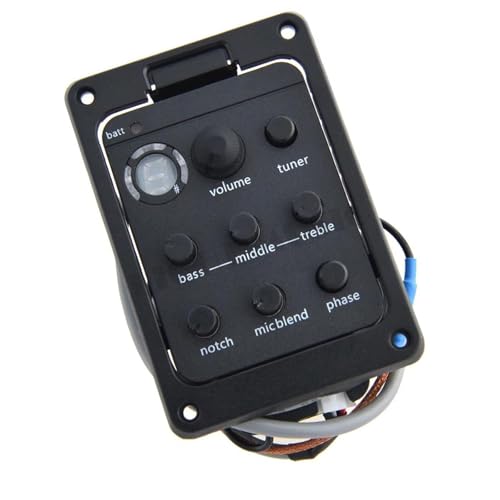 Tonabnehmer für Akustikgitarre 10 Stücke Beste 4 Band Akustikgitarre Pickup Preamp Equalizer Mit Tuner Mikrofon Piezo Endpin Output(201) von ZALHIN