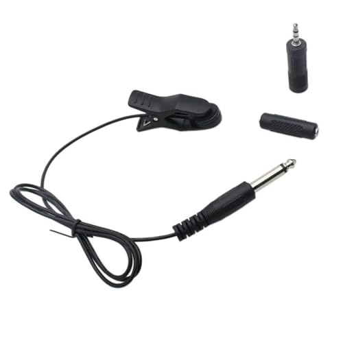 ZALHIN Tonabnehmer für Akustikgitarre Clip-On-Sound-Pickup-Mikrofon Akustikgitarren-Pickup-Wandlerverstärker Mit Kabeln Für Musikinstrumente von ZALHIN