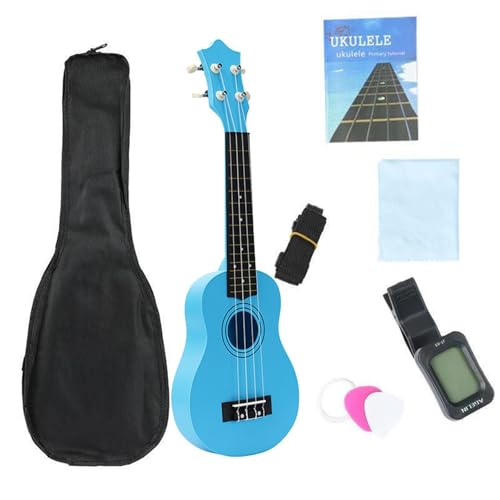 ukulele Voll Ausgestattete Ukulele Aus Kunststoffholz + Gigbag + Stimmgerät + Gurt + Tuch + Englisches Handbuch(6) von ZALHIN