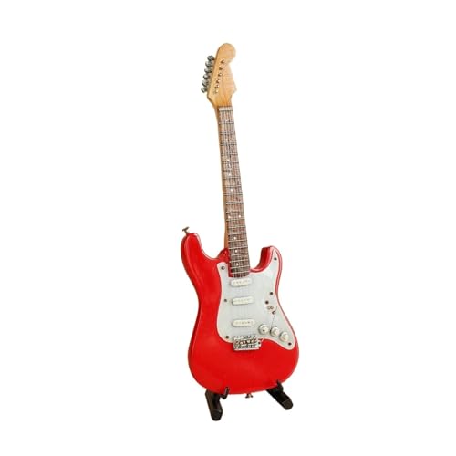 Modell Musikinstrument 15 Cm Mini-Gitarre E-Bass E-Gitarre Miniatur-Modell Aus Holz Mini-Musikinstrument(B) von ZAMASS