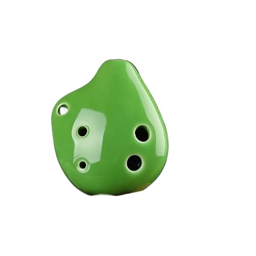 Okarina-Instrument 6 Löcher Mini Ocarina Flöte Hohe Tonhöhe C Ton/Alt Stimme C Musikinstrument Farbige Glasur Ocarina Für Anfänger(Green,AC) von ZAMASS