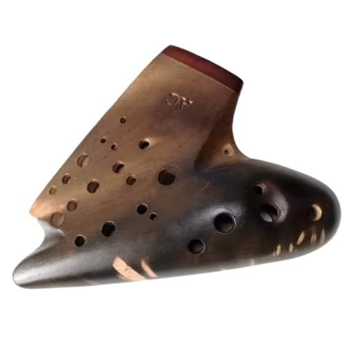 Okarina-Instrument Professionelle Smoked Ocarina Middle C AC Tragbare Ocarina-Tasche Mit Drei Röhren von ZAMASS