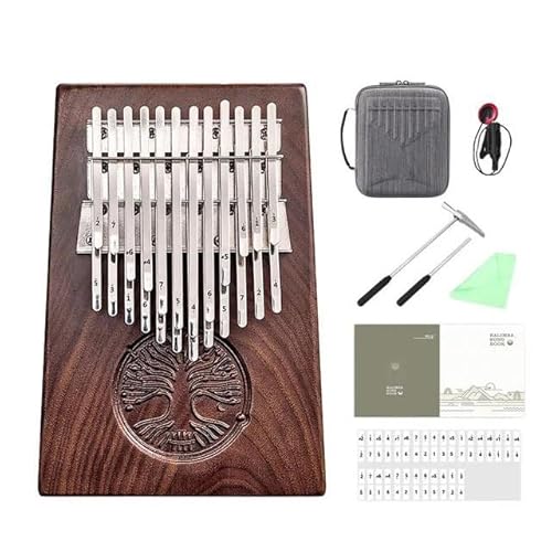 Professionelle Kalimba Kalimba 24 34 38 Tasten Professionelles Daumenklavier Vollmassivholz Schwarz Walnuss Kalimba Fingerklavier Tastaturinstrument(24 key) von ZAMASS