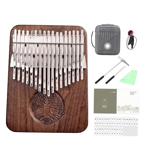 Professionelle Kalimba Professionelle Kalimba 34 Tasten Schwarz Walnuss Kalimbas 38 Tasten Daumenklavier Holz Kalimba BC Flaches Brett Ohne Loch(34 keys1) von ZAMASS