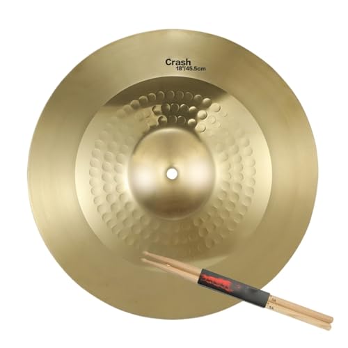 Schlagzeug Becken Trommelbecken Hängende Becken Rhythmusbecken Ding-Becken 14/16/18/20 Zoll Scratch-Becken(18 Inch) von ZAMASS