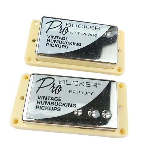 Tonabnehmer Pickups Set 1 Set Für LP Standard Pro N Und B E-Gitarre Humbucker Pickups Mit Pro Kabelbaum(Yellow) von ZAMASS