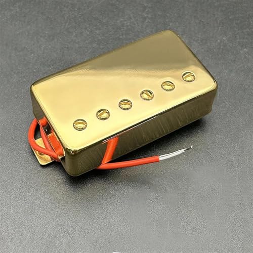 Tonabnehmer Pickups Set E-Gitarren-Tonabnehmer Gold/Chrom Hals-/Brücken-Tonabnehmer Für LP-E-Gitarre Messingabdeckung Gitarren-Tonabnehmer(Neck B) von ZAMASS