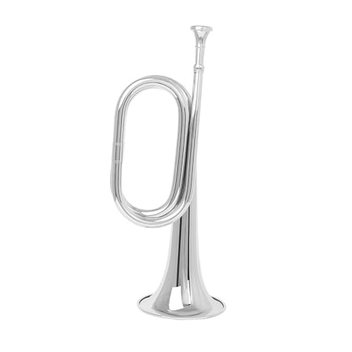 Trompeten-Set Trompete Messing Kupfer Stufentrompete Musikinstrument Blechblasinstrumente Für Anfänger(Silver) von ZAMASS