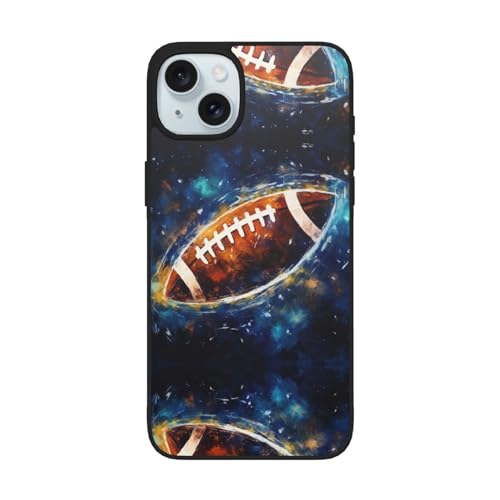 ZAMOUX Galaxy Space American Football Print 15,5 cm (6,1 Zoll) ist geeignet für iPhone 15 und 6,7 Zoll ist geeignet für iPhone 15 Plus. von ZAMOUX