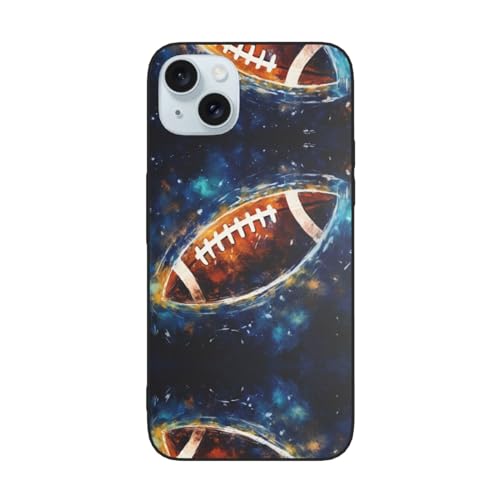 ZAMOUX Galaxy Space American Football Print 15,5 cm (6,1 Zoll) ist geeignet für iPhone 15 und 6,7 Zoll ist geeignet für iPhone 15 Plus. von ZAMOUX