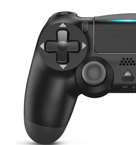 Kabelloser Controller für Ps4, kabelloser Controller für Ps4/Pro/Slim/PC, Bluetooth-Gamepad-Joystick mit Dual-Vibration, Touch-Panel, 3,5-mm-Audio-Buchse, verbesserter ergonomischer Controller P01031 von ZAROBO