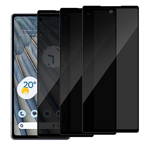 ZATOGOO 3 Stück Sichtschutz Schutzfolie für Google Pixel 7A, 9H Härte Anti-Spy Gehärtetem Glas Panzerschutzglasfolie für Google Pixel 7A 6,1 Zoll [Fingerabdruck ID Nicht Unterstütze] von ZATOGOO