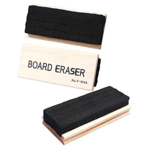 3pcs Holzhalkplatten Radiergummi Effizientes Löschen Von Woll Felzed Chalkboard Eraser Für Schulpflichtige Fachkenntnisse von ZBIianxer