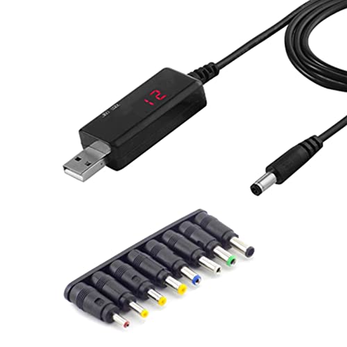 ZBIianxer USB Zu DC5V 9V 12V Adapter Konverterkabel USB Zu 8 Stück Für Router Lüfter Lautsprecher WiFi Ladebank Anschluss USB DC5V Zu 12V 9V Stromkabel USB Zu Adapterdraht USB Netzkabel von ZBIianxer