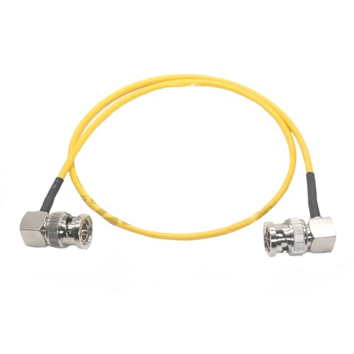 ZBLZGP 3G HD SDI-Kabel RG174 75 Ohm BNC-Stecker auf BNC-Stecker, Verlängerungskabel für CCTV, DVR, RF-Kamera, Koaxialkabel (Ellenbogen zu Ellenbogen, Gelb, 1 m) von ZBLZGP