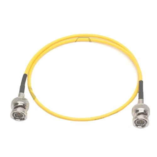 ZBLZGP 3G HD SDI-Kabel RG174 75 Ohm BNC-Stecker auf BNC-Stecker, Verlängerungskabel für CCTV, DVR, RF-Kamera, Koaxialkabel (gerade auf gerade, gelb, 15 cm) von ZBLZGP