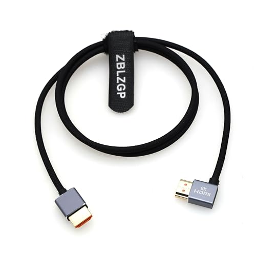 ZBLZGP 8K Adapter Video Audio HDMI Kabel High Speed Verlängerung Flexibel 8K @ 60HZ High Definition HDMI Kabel für Computer TV Laptop (HDMI auf HDMI rechts, 1M) von ZBLZGP