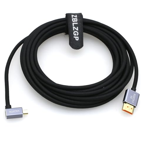 ZBLZGP 8K Adapter Video Audio HDMI Kabel High Speed Verlängerung Flexibel 8K @ 60HZ High Definition HDMI Kabel für Computer TV Laptop (Micro HDMI rechts auf HDMI, 5M) von ZBLZGP