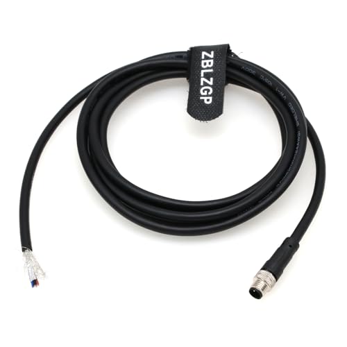 ZBLZGP M8 4-poliges serielles Kabel, Steckverbinder, A-Code, Luftfahrtsensor, PVC-Kabel, 24 AWG, Signal, elektronisches PVC, kein Löten, 20 m von ZBLZGP