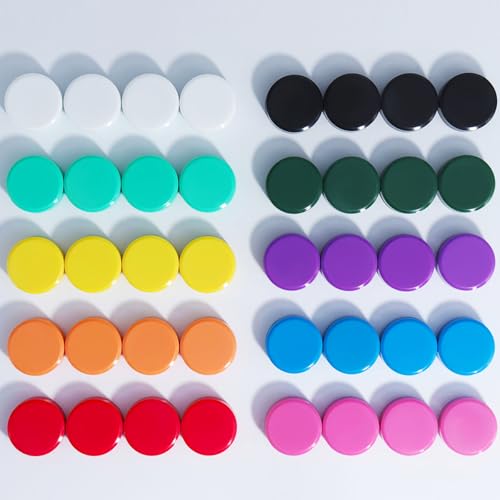 ZDZBLX Magnete für Magnettafel, 40 Stück Magnete Stark Magnet Kühlschrankmagnete Kühlschrank Magnete, Mini Magnete Klein Whiteboard Magnete Bunt Rund Magneten für Whiteboard,Pinnwand, Foto (10 Farben) von ZDZBLX