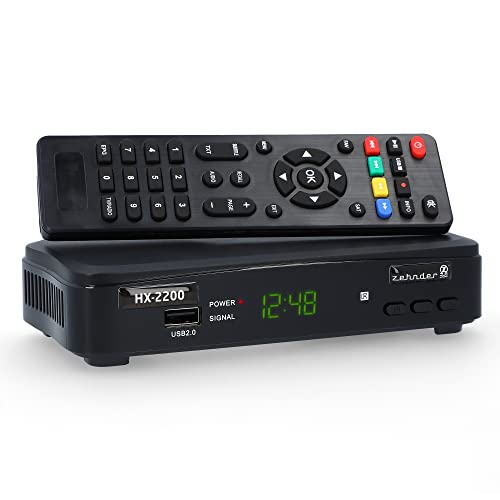 ZEHNDER TV digitaler Sat Receiver für Satellitenschüssel, AAC-LC, PVR, HDMI, SCART, USB, Coaxial - Sat Receiver HD Einkabel tauglich - HX-2200 digital HD Satelliten Receiver Set TV von ZEHNDER