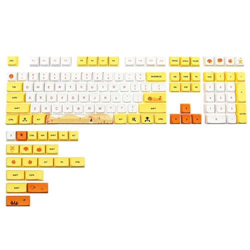 129 Tastenkappen, Höhentasten-Set, Herbst-Farbsublimation, für mechanische Tastaturen 129 Tastenkappen, Höhentasten-Set, Herbst-Farbsublimation, für mechanische Tastaturen von ZEPFJHE