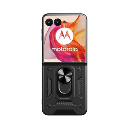 SaharaCase Raider Series Schutzhülle mit Ständer für Motorola Razr+ (2024) – dreifach gehärtetes TPU und Gummimaterialien, robustes Design, integrierter Ständer (Skorpionschwarz) von ZERODAMAGE SAHARA CASE