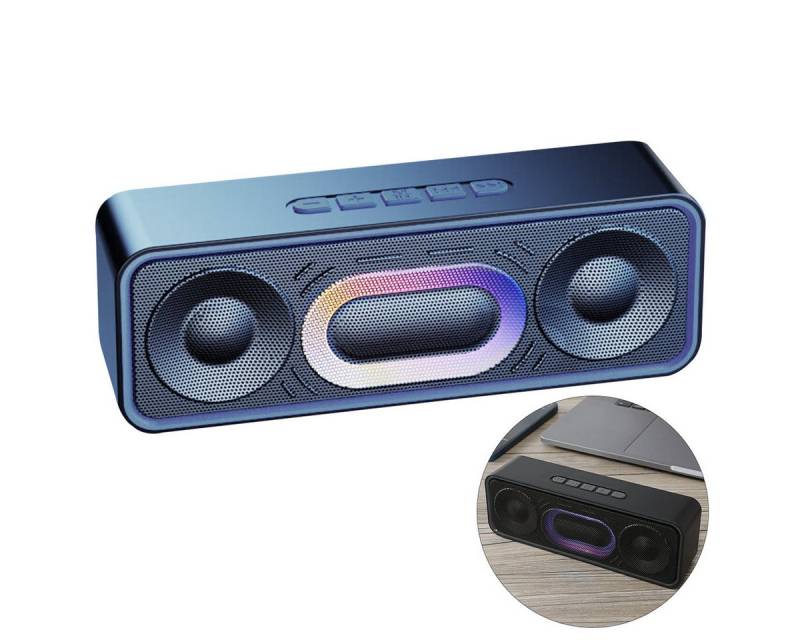 ZEUOPQ Bluetooth Lautsprecher 3D Surround TWS Tragbarer FM Radio Lautsprecher Bluetooth-Lautsprecher von ZEUOPQ