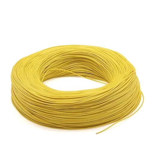 Flexibles Silikonkabel 5 m, hohe Temperaturbeständigkeit 30–10 AWG, verzinntes Kupfer-Lithiumbatteriekabel for Modellflugzeuge(Yellow,1 METER_13AWG) von ZGYDNM