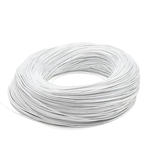 Flexibles Silikonkabel 50 m, hohe Temperaturbeständigkeit 30–2 AWG, verzinntes Kupfer-Lithiumbatteriekabel for Modellflugzeuge(WHITE,10 METERS_18AWG) von ZGYDNM