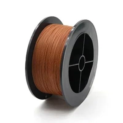 ZGYDNM 1 Rolle UL1423 PTFE-Draht 38/36/34/30/28/26/24 AWG versilbertes Kupfer-Hochtemperatur-Elektronik-Einkern-Mikro-Dünnkabel(Brown,1 ROLL WITH 1 REEL_32AWG X 305M) von ZGYDNM